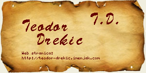 Teodor Drekić vizit kartica